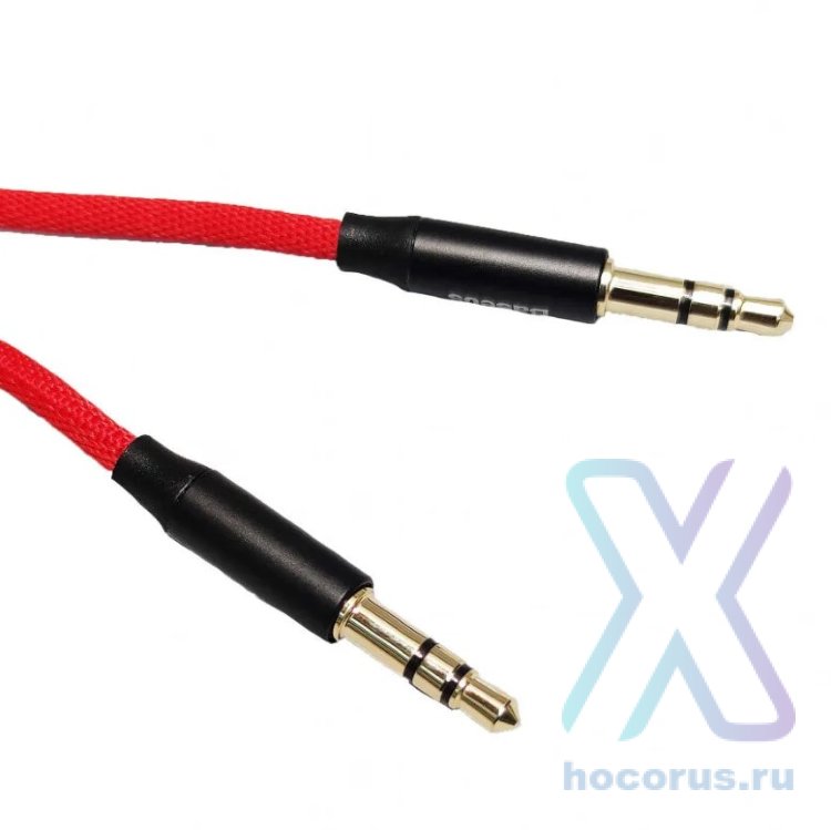 Кабель-переходник Baseus Yiven Audio Cable 3.5 male Audio M30 1M Red+ Black CAM30-B91 6953156257177 оптом