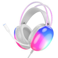 Проводные наушники HOCO W109 Rich, USB+Jack 3.5mm, белый 6942007609012 (МСК)