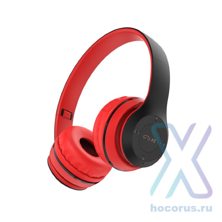 Полноразмерная bluetooth - гарнитура Borofone B04 Black/Red оптом