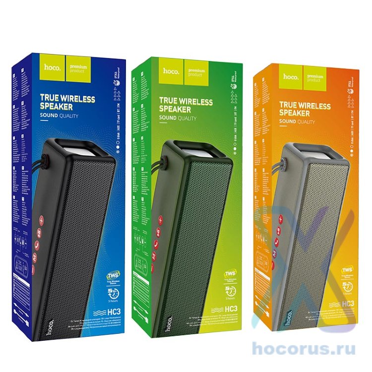 Портативная колонка  HOCO HC3 Bluetooth USB microSD Grey оптом