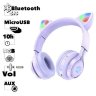 Беспроводные наушники HOCO W39 Cat ear kids, Bluetooth, 400 мАч, фиолетовый 6931474779267 (МСК) оптом