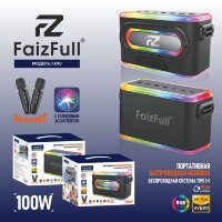 (МСК) Портативная колонка FaizFull FK90 Караоке 100W RGB IPX5 R53805