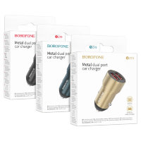 АЗУ BOROFONE BZ19 Wisdom, 2*USB, черный 6974443387308 (МСК)