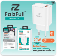 СЗУ FaizFull FC166 20W QC3.0 3A USB, цвет: White
