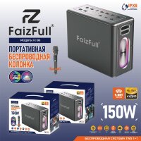 (МСК) Портативная колонка FaizFull FK100 Караоке 150W RGB IPX5 R53806