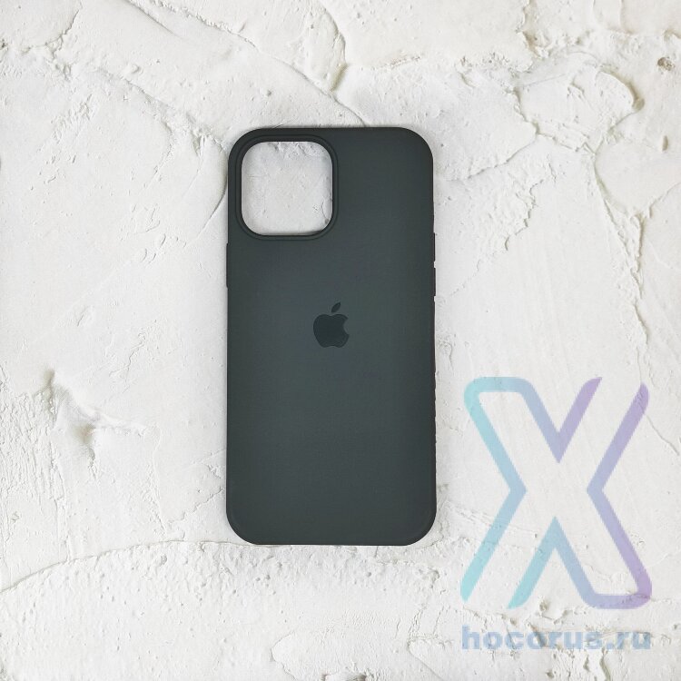 Silicone Case iPhone 13 Pro Max графитный Накладка силиконовая под оригинал "с логотипом" закрытая 00-00044698 (МСК) оптом