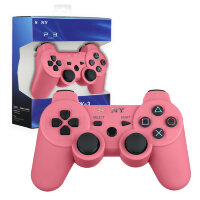 (ИСА.МСК) Джойстик PS3 (Bluetooth) беспроводной Розовый (logo) IS015978   