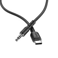 Аудио-кабель HOCO UPA17, Type-C - Jack 3,5, 1 м, черный 6931474751690 (МСК)