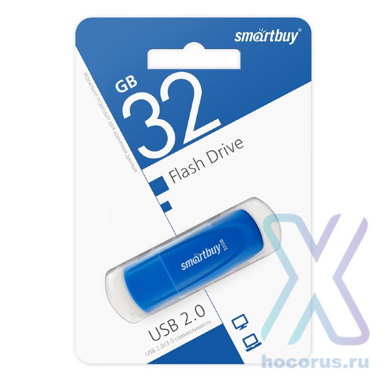 Флеш-накопитель 32 Gb Smartbuy Scout Blue оптом