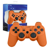 (ИСА.МСК) Джойстик PS3 (Bluetooth) беспроводной оранжевый (logo) IS791743