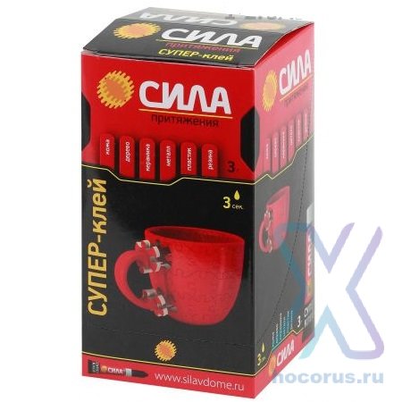 Супер-Клей СИЛА 3г BL1 (шоубокс 12шт) SBL1-3 0740 оптом