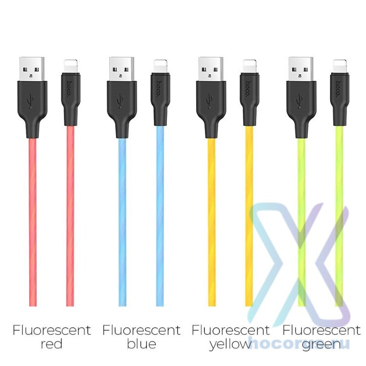 Кабель USB - lightning HOCO X21+ 1 m силиконовый Orange оптом