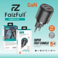 (МСК) СЗУ FaizFull FC98 USB-C 35W USB-A 35W GaN в коробке R53418