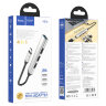 Переходник HOCO HB26 4 in 1, USB - 1xUSB3.0 + 3xUSB2.0, серебряный 6931474765451 (МСК) оптом