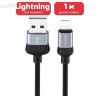 Кабель USB BOROFONE BX28 Dignity, USB - Lightning, 2.4А, 1 м, серый металлик 6931474705969 (МСК) оптом