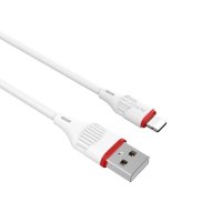 Кабель USB - lightning BOROFONE BX17 1 m силиконовый White (мятая упаковка)