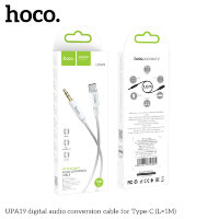 Аудио-кабель HOCO UPA19, AUX, Type-C - Jack 3,5, 1 м, серебряный 6931474759955 (МСК)