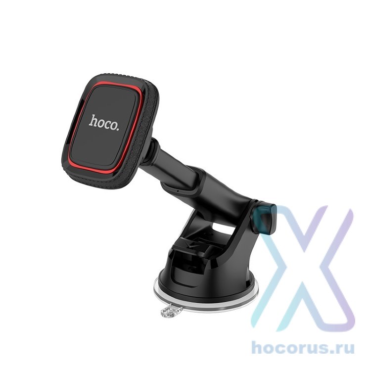 Автомобильный держатель HOCO CA42 Cool Journey, магнитный, черный+красный, на присоске 6957531093237 (МСК) оптом
