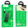 Переходник HOCO HB25 Easy Mix, USB - 1xUSB3.0 + 3xUSB2.0, черный 6931474762412 (МСК) оптом