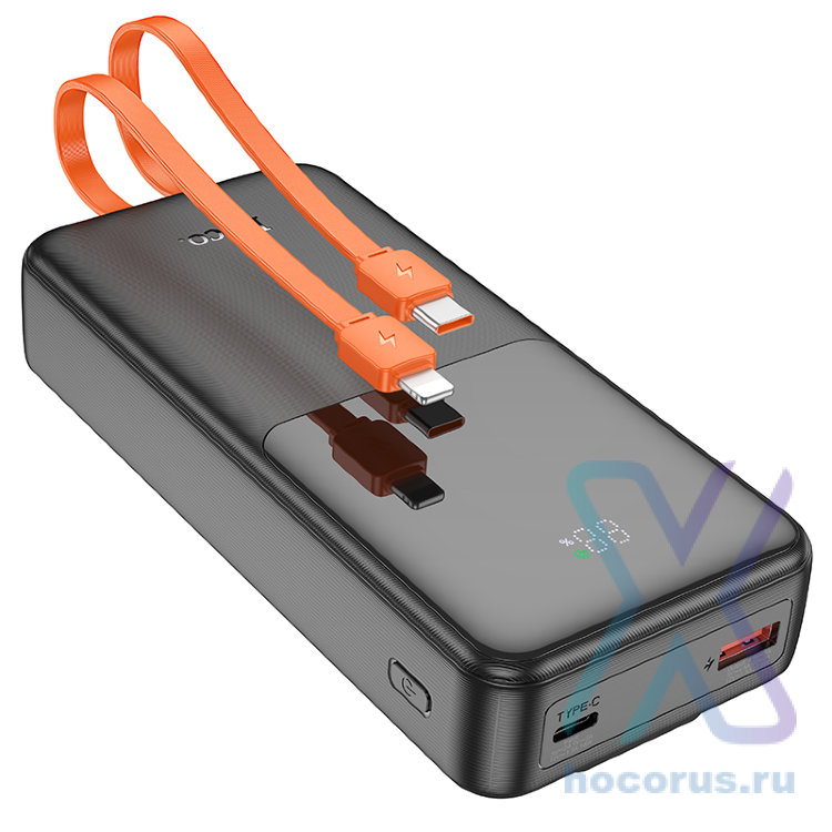 Портативный аккумулятор HOCO J119A Sharp charger 22.5W+PD20, 3A, 20000 мА⋅ч, черный 6942007606110 (МСК) оптом