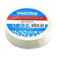 Изолента Smartbuy 0.13х15мм 10 метров белая