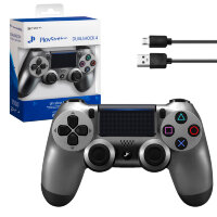 (ИСА.МСК) Джойстик PS4 DualShock беспроводной A серый (logo) IS794055