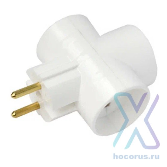 Bylectrica разветвитель (тройник) 3 роз. 16А белый (Т-образный) РВ16-378 оптом