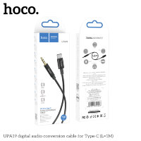 Аудио-кабель HOCO UPA19, AUX, Type-C - Jack 3,5, 1 м, черный 6931474759948 (МСК)