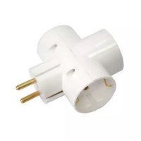 Bylectrica разветвитель (тройник) 3 роз. 16А белый (Т-образный, земля) РВ16-377