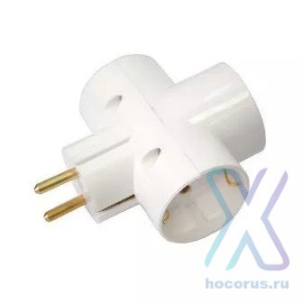 Bylectrica разветвитель (тройник) 3 роз. 16А белый (Т-образный, земля) РВ16-377 оптом