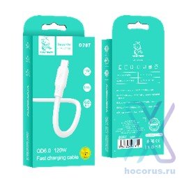 Кабель USB - Type-C VDENMENV (DENMEN) D28T (2.1A) Black оптом
