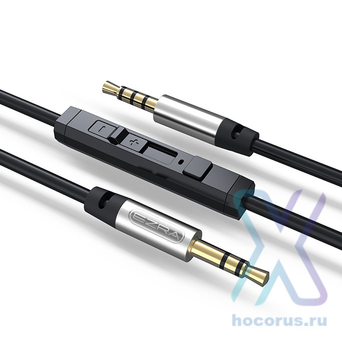 Кабель 3.5 Jack (M) - 3.5 Jack (M) EZRA LA01 с микрофоном 1.5m Black оптом