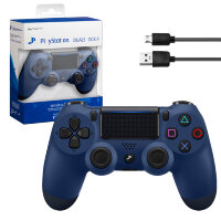 (ИСА.МСК) Джойстик PS4 DualShock беспроводной A темно синий (no logo) IS000561