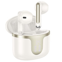 Беспроводные наушники HOCO EQ7 Snowflake, Bluetooth, 300 мАч, молочный 6942007617734 (МСК)