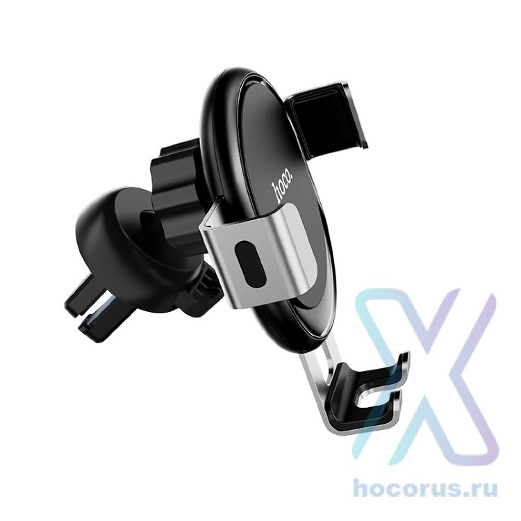 Автомобильный держатель HOCO CA56 Plus Armor Metal, 60-90мм, черный+серебрянный, на воздуховод 6931474760296 (МСК) оптом