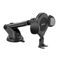 Автомобильный держатель HOCO CA60 Aspiring infrared sensor, с беспроводной зарядкой, 2A, 5Вт/7,5Вт/10Вт, черный, на воздуховод 6931474718754 (МСК)