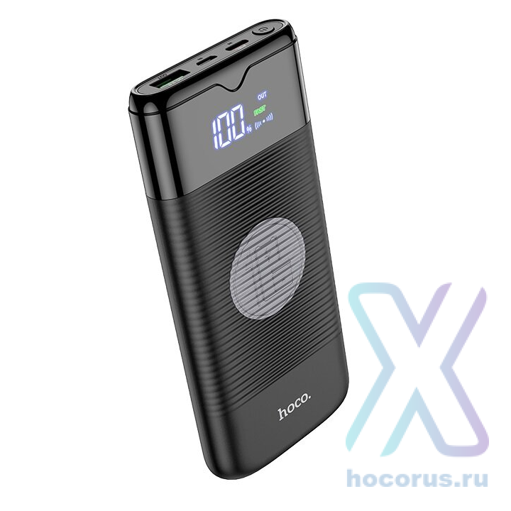 Внешний аккумулятор Borofon J63 10000 mAh + беспроводная зарядка Black оптом