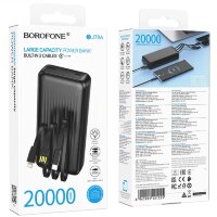 Аккумулятор внешний BOROFONE BJ79A with 3 cables 20000mAh чёрный 6941991121555 (МСК)