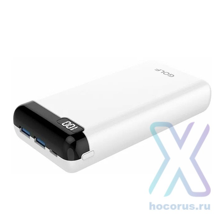 Внешний аккумулятор GOLF LCD22 20000mAh 2.1 White оптом