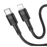 Кабель Type-C - lightning HOCO X83 1 m PD силиконовый Black оптом