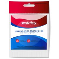 Изолента Smartbuy 0.8х12мм 3 метра 2-стор акрил. прозр.