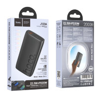Портативный аккумулятор HOCO J122A Respect 22.5W+PD20W, 3A, 20000 мА⋅ч, черный 6942007612630 (МСК)