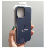Silicone Case iPhone 13 Pro Max темно-синий Накладка силиконовая под оригинал "с логотипом" закрытая 00-00043813 (МСК)