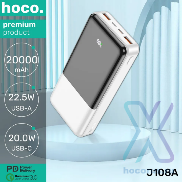 Внешний аккумулятор HOCO J108A 20000mAh  White оптом