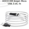 Кабель USB HOCO X53 Angel, USB - MicroUSB, 2.4А, 1 м, белый 6931474738080 (МСК) оптом
