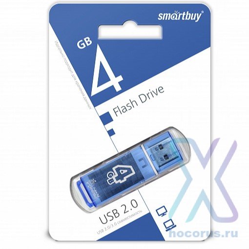 Флеш-накопитель 4 Gb Smartbuy Glossy Blue оптом
