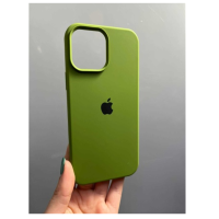 Silicone Case iPhone 13 Pro Max хаки Накладка силиконовая под оригинал "с логотипом" закрытая 00-00043825 (МСК)