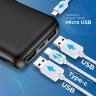 ЗУ Power Bank Walker WB-305 , 5000 mAh, Li-Pol, 2.4A вх/вых, Type-c,  Черный оптом
