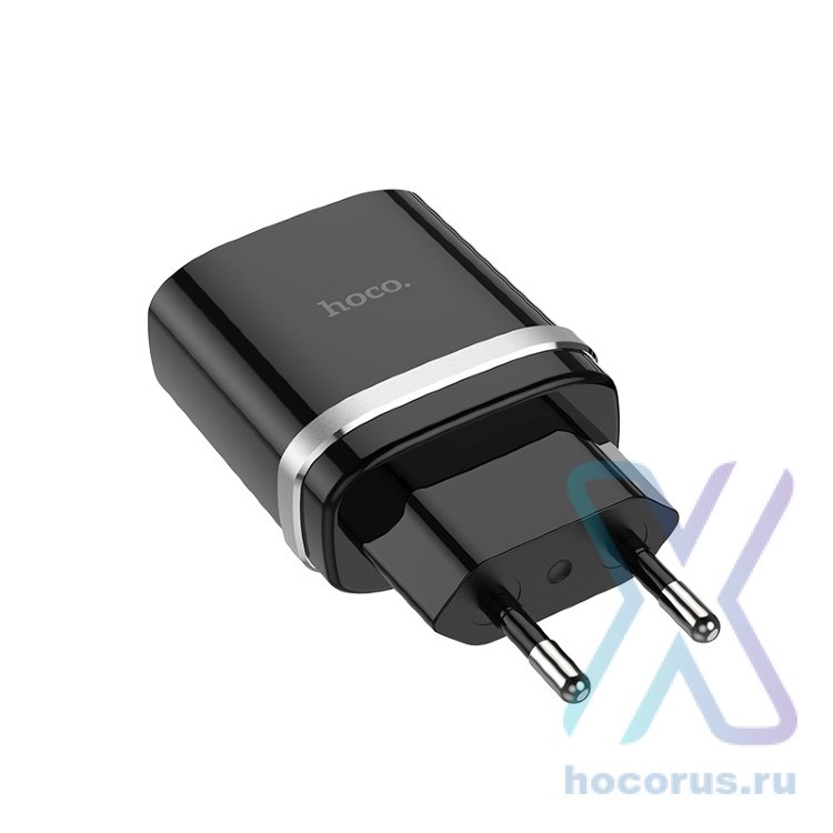 Зарядное устройство HOCO C12Q Smart USB, 3A, черный, 18W 6931474716255 (МСК) оптом