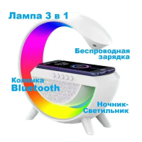 Портативная колонка  3 в 1  RGB YN-2209 белая